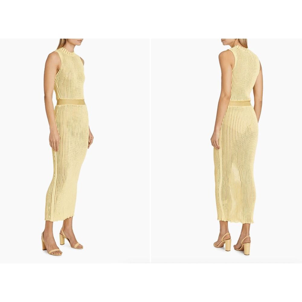 Nonchalant Label Soleil Rib-Knit Body-Con Dress Size Medium $495